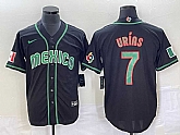 Men's Mexico Baseball #7 Julio Urias 2023 Black World Classic Stitched Jersey,baseball caps,new era cap wholesale,wholesale hats